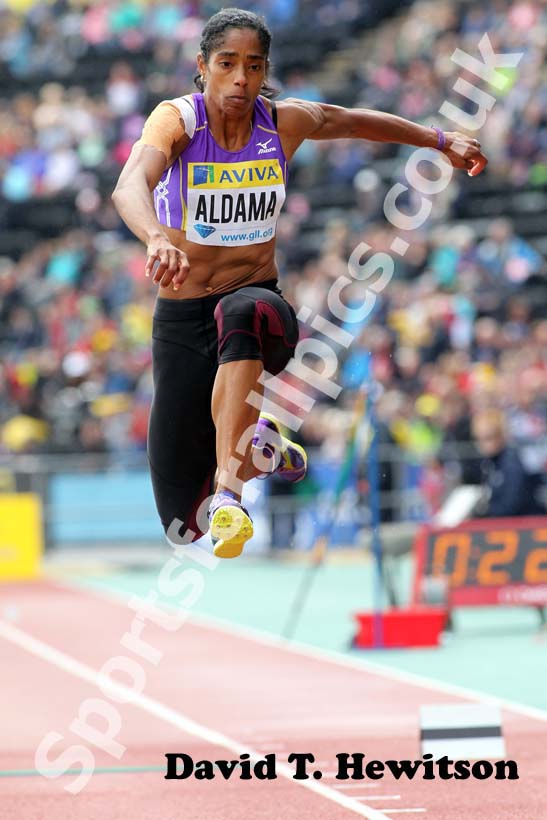 Yamile Aldama in the triple jump, 2012 Samsung Diamond League, Crystal Palace, London.